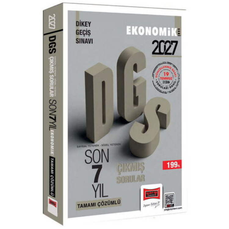2027 DGS Sayısal-Sözel Yetenek Tamamı Çözümlü Son 7 Yıl Çıkmış Sorular Ekonomik Seri-Yargı Yayınları