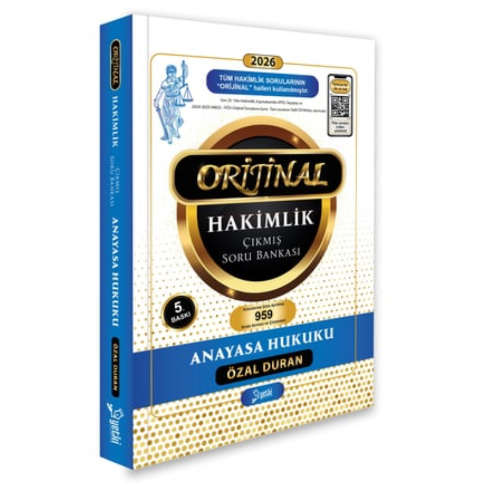 Orijinal Anayasa Hukuku Hakimlik Çıkmış Soru Bankası 2026- Yetki Yayınları