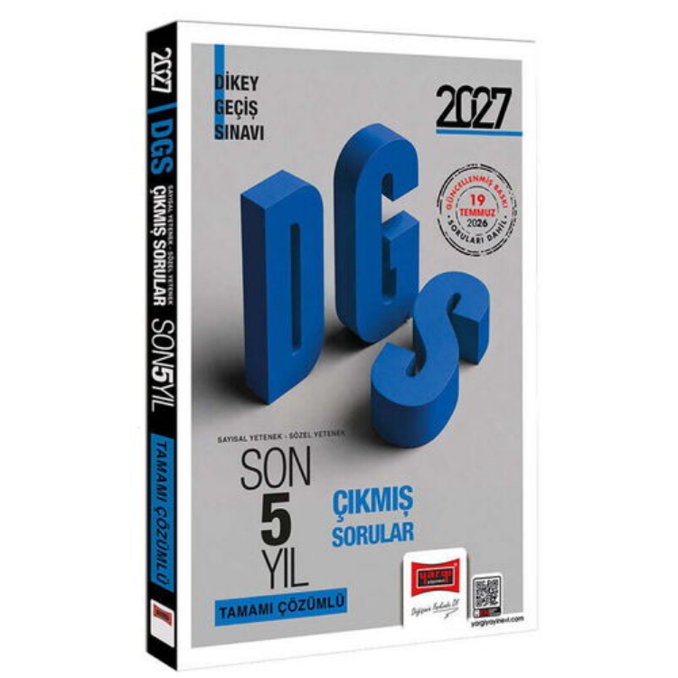 2027 DGS Sayısal-Sözel Yetenek Tamamı Çözümlü Son 5 Yıl Çıkmış Sorular-Yargı Yayınları