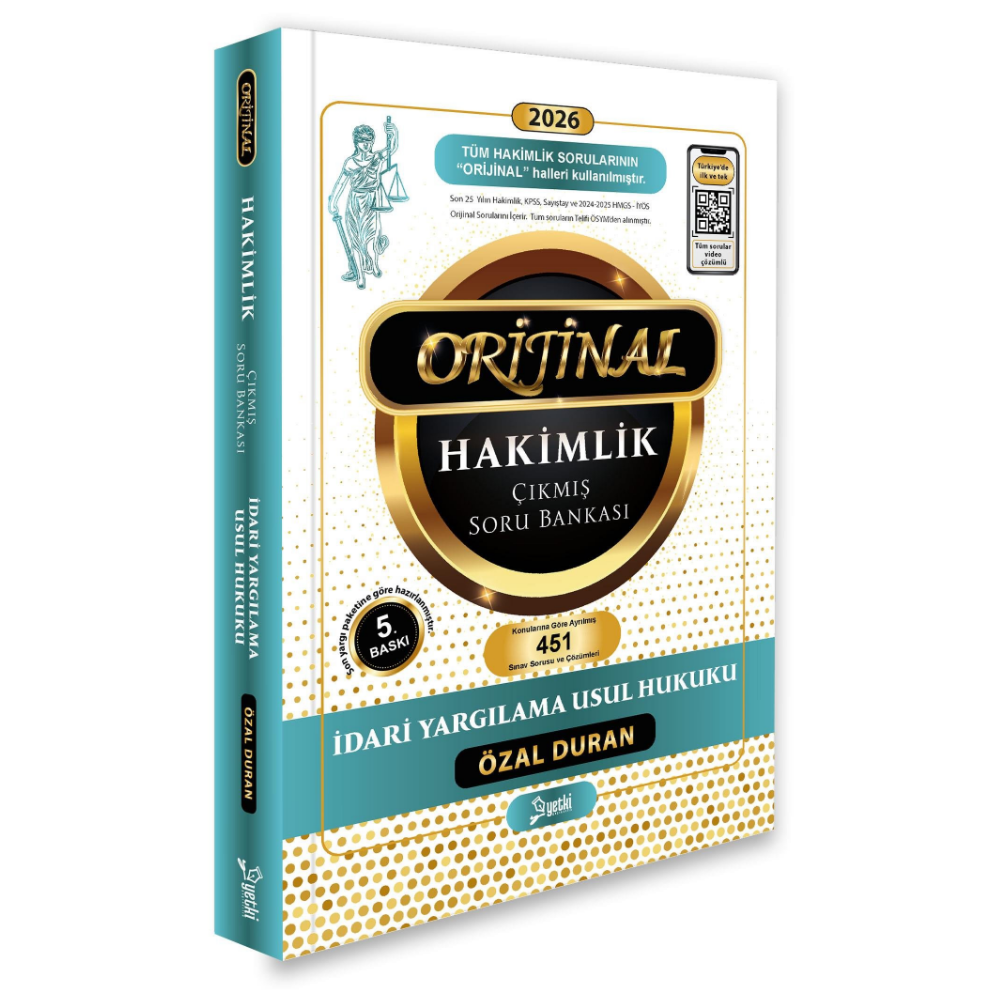 Orijinal İdari Yargılama Hukuku Hakimlik Çıkmış Soru Bankası 2026- Yetki Yayınları