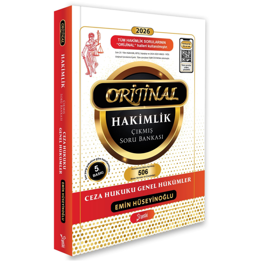 Orijinal Ceza Hukuku Hakimlik Çıkmış Soru Bankası 2026- Yetki Yayınları
