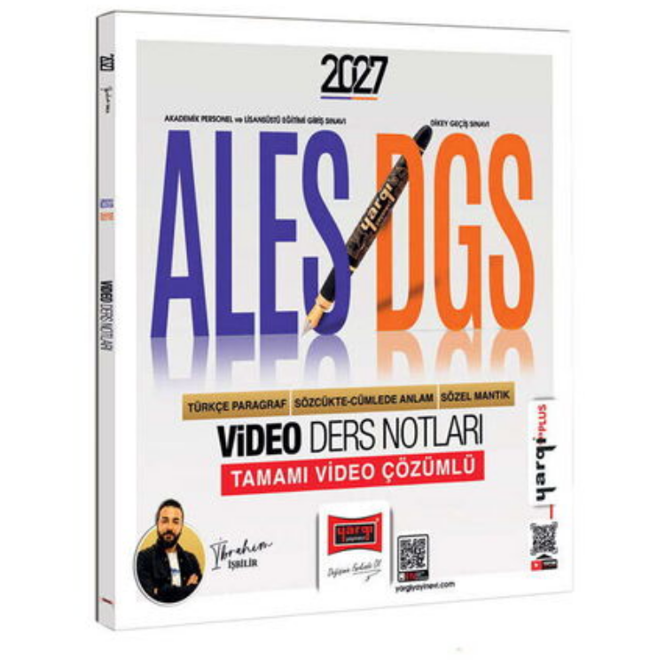 2027 ALES DGS Türkçe Paragraf - Sözcükte Anlam Sözel Mantık Video Ders Notları-Yargı Yayınları