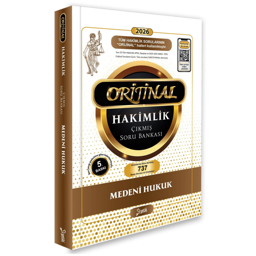 Orijinal Medeni Hukuk Hakimlik Çıkmış Soru Bankası 2026- Yetki Yayınları