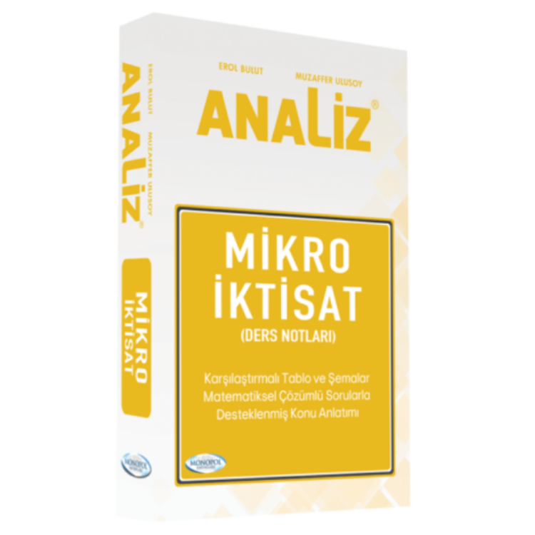 2018 Analiz Mikro İktisat Ders Notları Monopol Yayınları