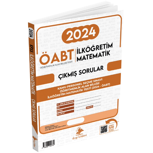 Öabt İlköğretim Matematik Öğretmenliği Video Çözümlü 2024 Sınavı Tek Fasikül Orijinal Çıkmış Sorular Dizgi Kitap Yayınları
