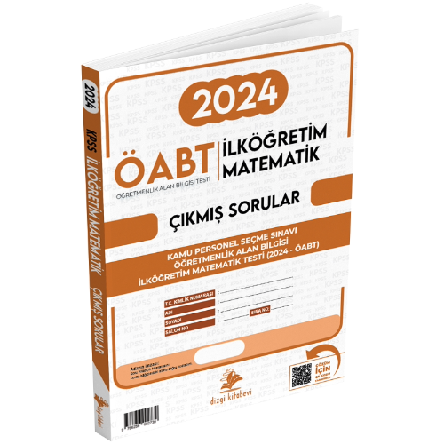 Öabt İlköğretim Matematik Öğretmenliği Video Çözümlü 2024 Sınavı Tek Fasikül Orijinal Çıkmış Sorular Dizgi Kitap Yayınları