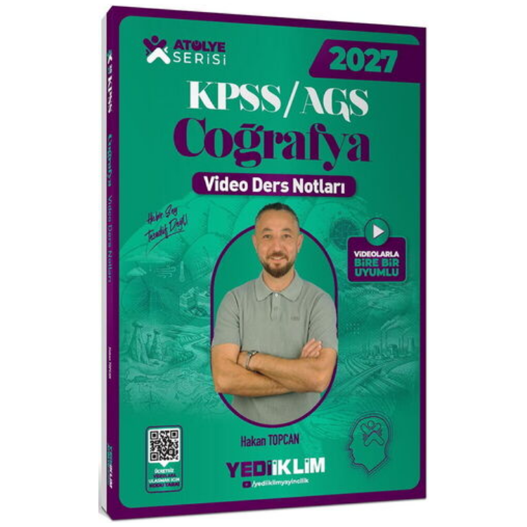 2027 KPSS AGS Atölye Serisi Genel Kültür Coğrafya Video Ders Notları-Yediiklim Yayınları