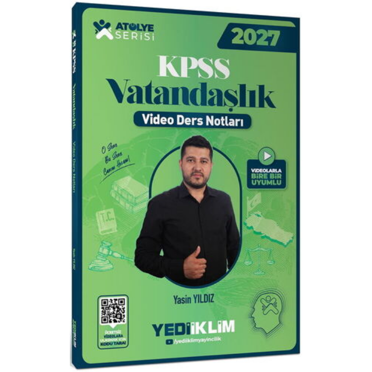 2027 KPSS Atölye Serisi Genel Kültür Vatandaşlık Video Ders Notları-Yediiklim Yayınları