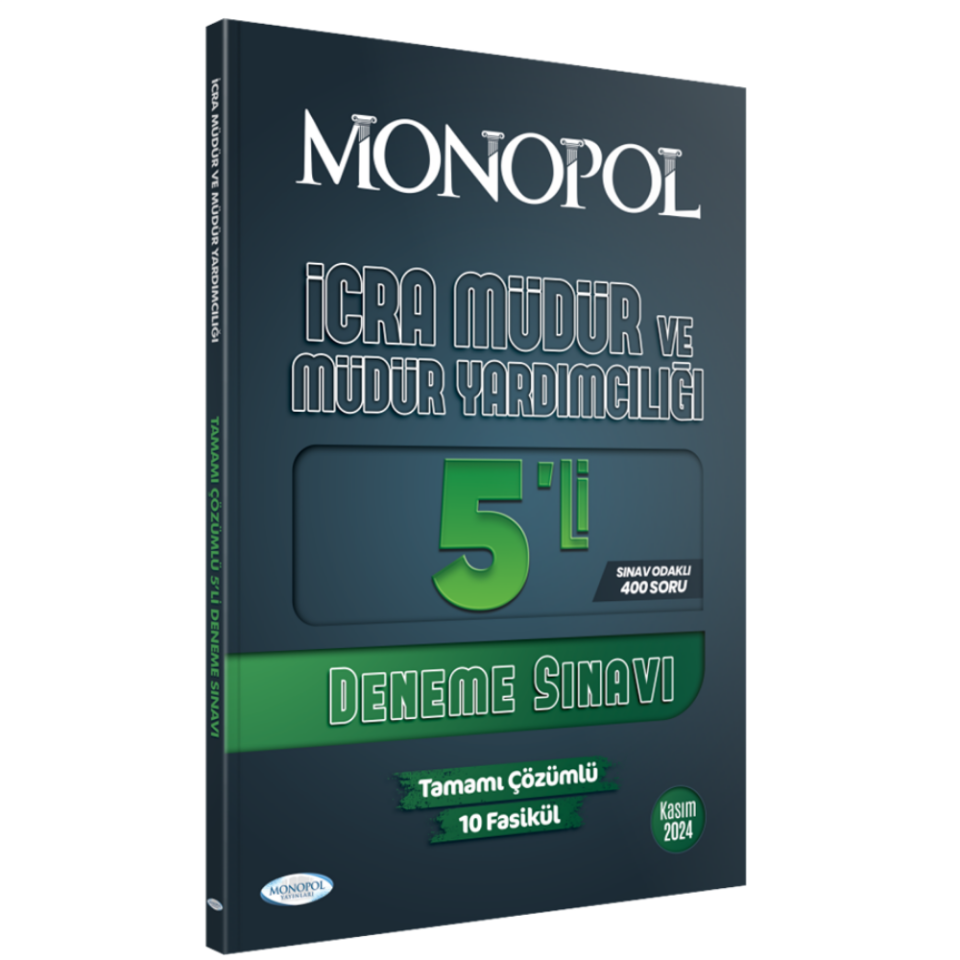 İcra Müdür ve Müdür Yardımcılığı 5'li Deneme Sınavı Monopol Yayınları