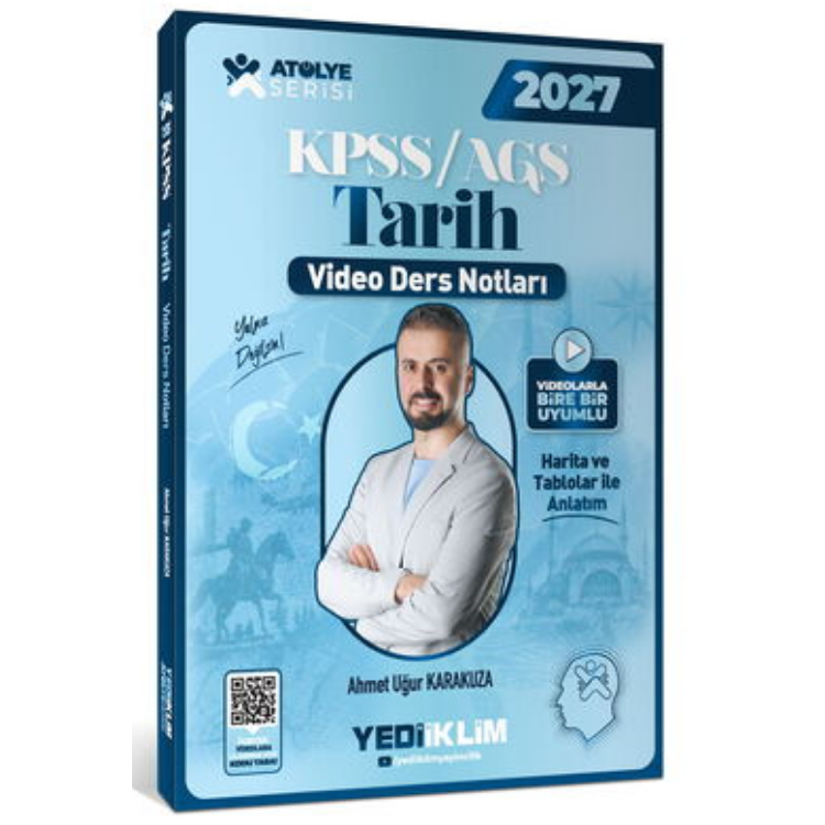 2027 KPSS AGS Atölye Serisi Genel Kültür Tarih Video Ders Notları-Yediiklim Yayınları