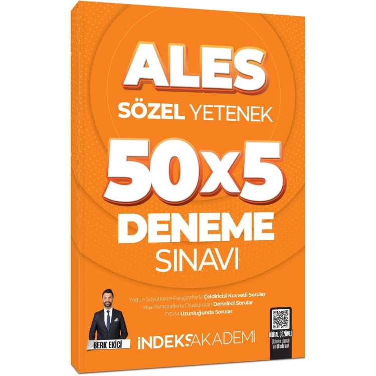 ALES Sözel Yetenek 5 Deneme Sınavı Çözümlü İndeks Akademi Yayıncılık