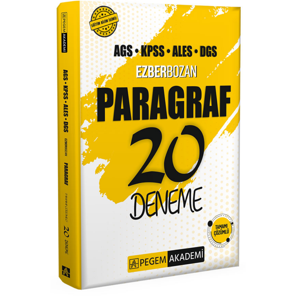 AGS KPSS ALES DGS Ezberbozan Paragraf 20 Deneme Pegem Yayınları