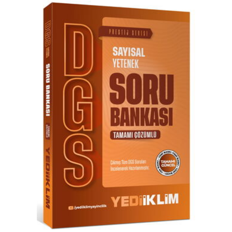 2027 DGS Prestij Serisi Sayısal Yetenek Tamamı Çözümlü Soru Bankası-Yediiklim Yayınları
