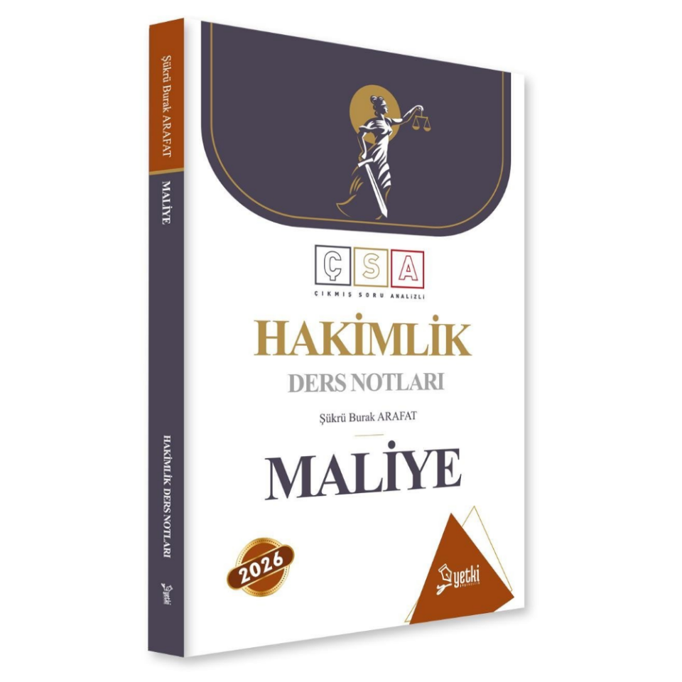 ÇSA Maliye Hakimlik Ders Notları 2026- Yetki Yayınları