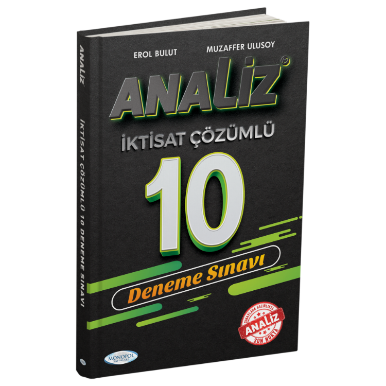 Analiz İktisat Çözümlü 10 Deneme Sınavı (İadesizdir) Monopol Yayınları