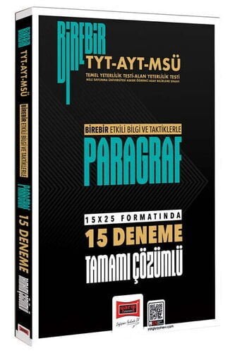 2026 Birebir TYT-AYT-MSÜ Paragraf Tamamı Çözümlü 15 Deneme Sınavı Yargı Yayınları