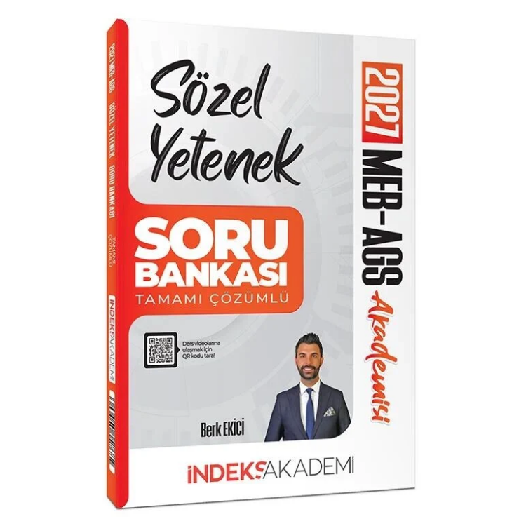 2027 MEB-AGS Akademisi Sözel Yetenek Soru Bankası Çözümlü - Berk Ekici İndeks Akademi Yayıncılık