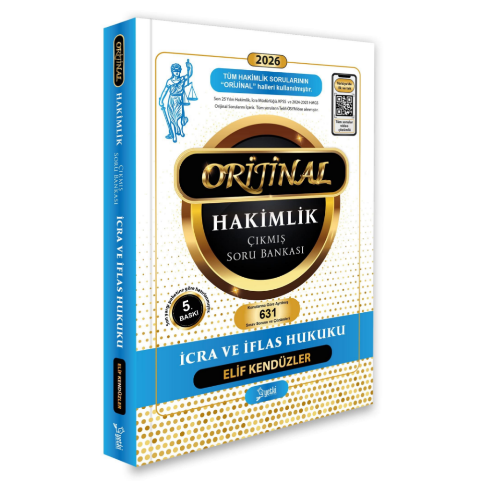 Orijinal İcra İflas Hukuku Hakimlik Çıkmış Soru Bankası 2026- Yetki Yayınları