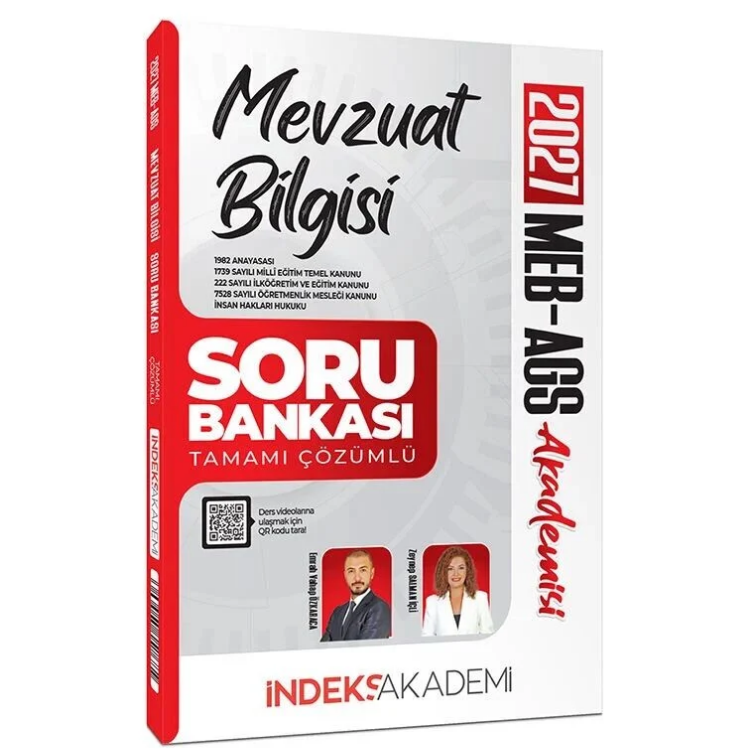 2027 MEB-AGS Akademisi Mevzuat Bilgisi Soru Bankası Çözümlü - Emrah Vahap Özkaraca, Zeynep Salman İçli İndeks Akademi Yayıncılık