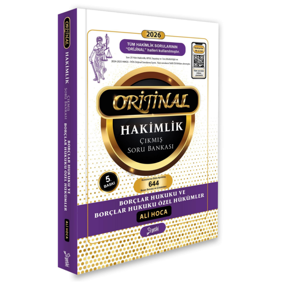 Orijinal Borçlar Hukuku Hakimlik Çıkmış Soru Bankası 2026- Yetki Yayınları