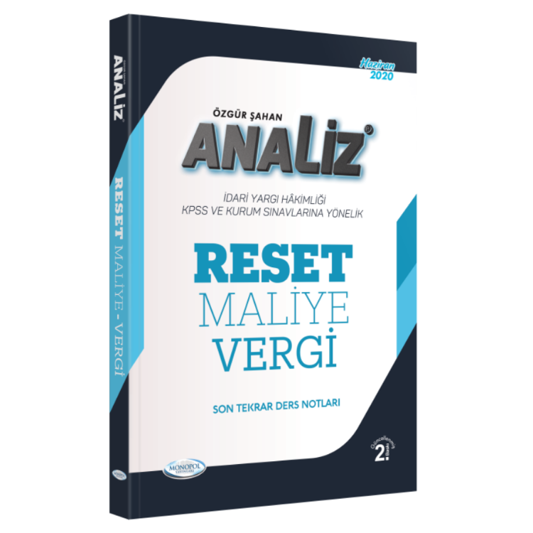 Analiz Reset Maliye-Vergi Son Tekrar Ders Notları 2.Baskı Monopol Yayınları