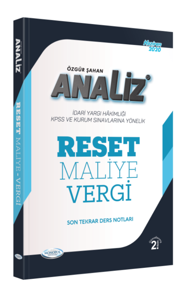 Analiz Reset Maliye-Vergi Son Tekrar Ders Notları 2.Baskı Monopol Yayınları