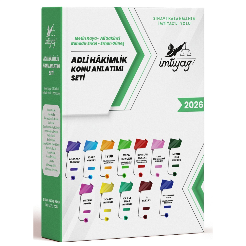 Adli Hâkimlik Ders Notu Seti 2026- İmtiyaz Yayıncılık