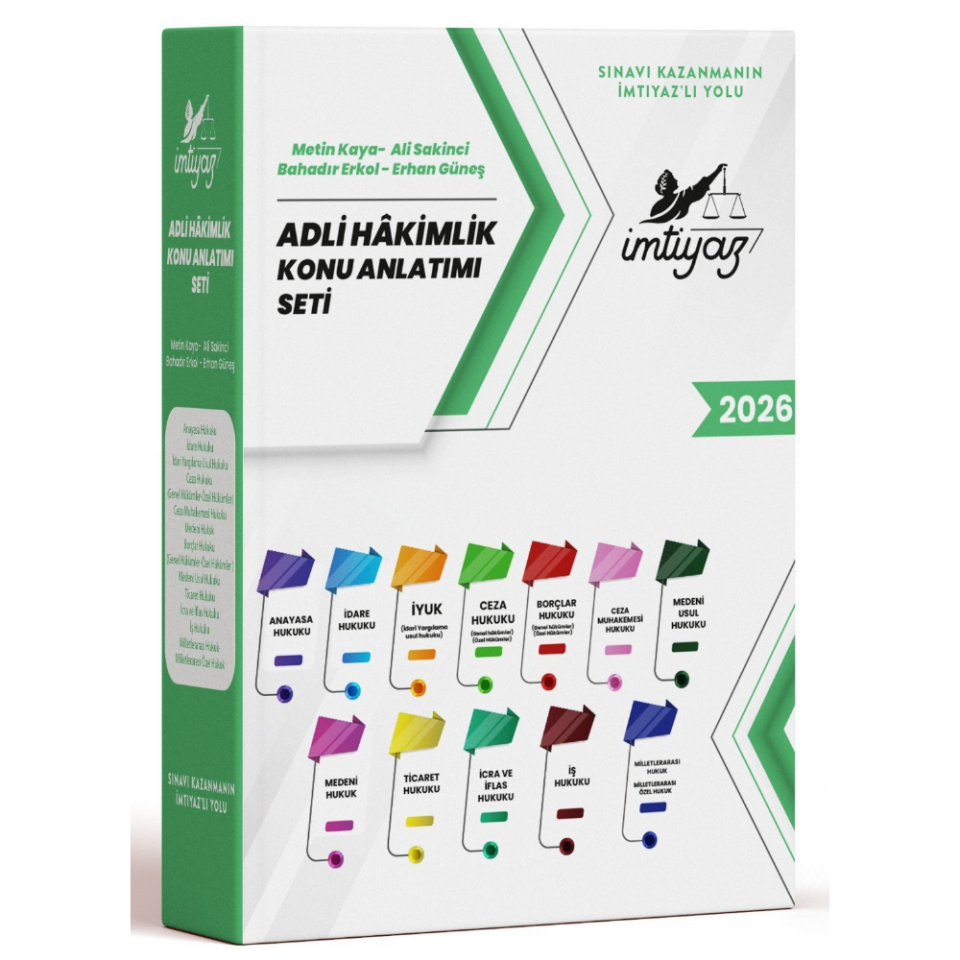 Adli Hâkimlik Ders Notu Seti 2026- İmtiyaz Yayıncılık