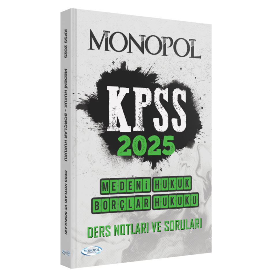 2025 KPSS Medeni & Borçlar Ders Notu Monopol Yayınları