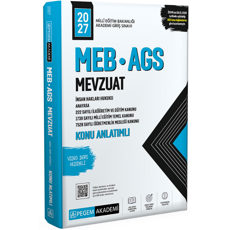 2027 MEB-AGS Mevzuat Konu Anlatımlı- Pegem Yayınları