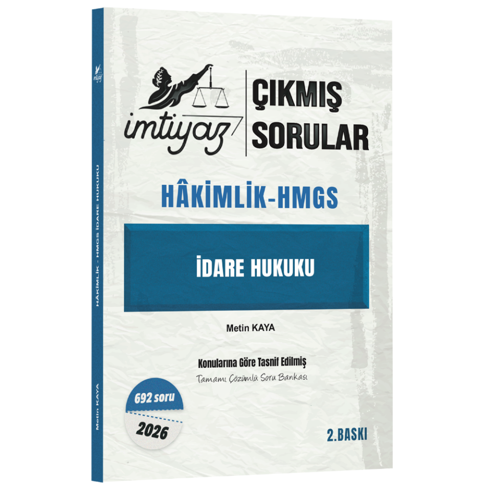 Hakimlik HMGS İdare Hukuku - Çıkmış Sorular- İmtiyaz Yayıncılık 2026