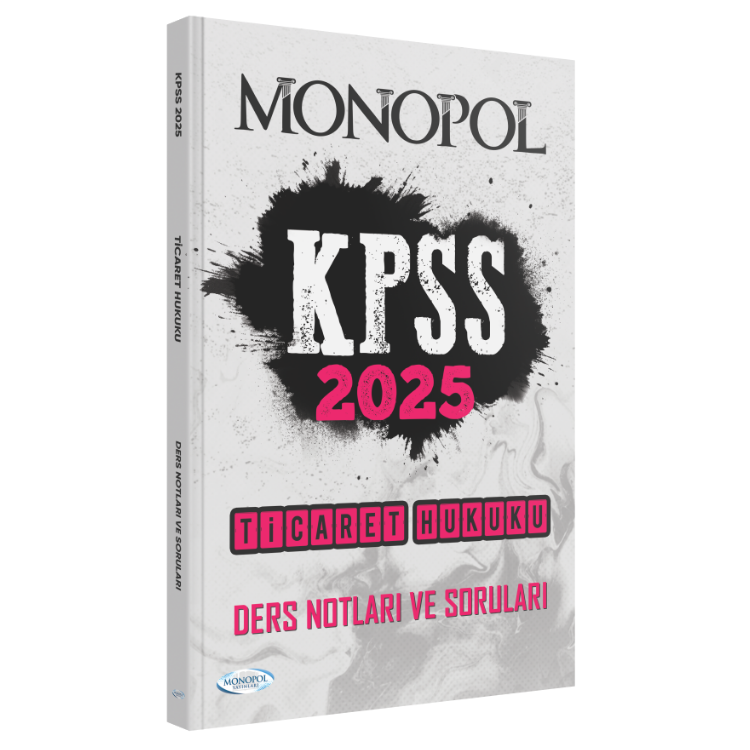 2025 KPSS Ticaret Hukuku Ders Notu Monopol Yayınları