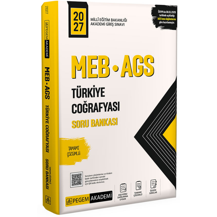 2027 MEB-AGS Türkiye Coğrafyası Soru Bankası- Pegem Yayınları