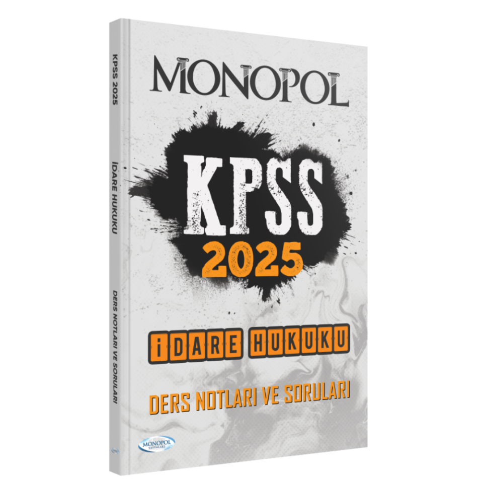 2025 KPSS İdare Hukuku Ders Notu Monopol Yayınları