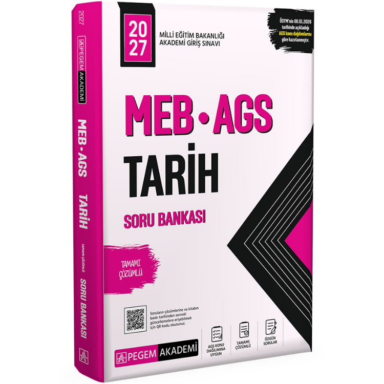 2027 MEB-AGS Tarih Soru Bankası- Pegem Yayınları