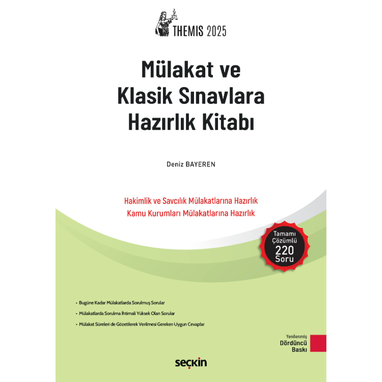 THEMIS – Mülakat ve Klasik Sınavlara Hazırlık Kitabı Seçkin Yayıncılık