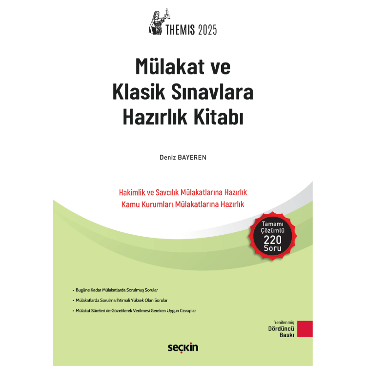 THEMIS – Mülakat ve Klasik Sınavlara Hazırlık Kitabı Seçkin Yayıncılık