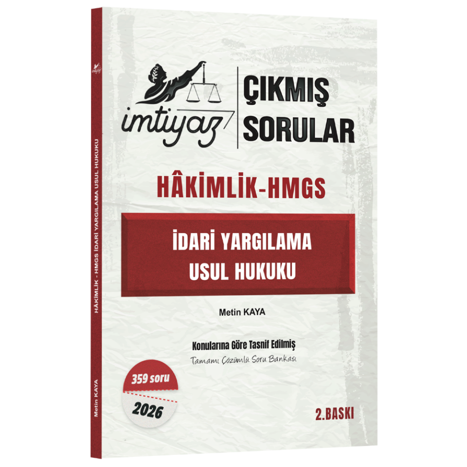 İdari Yargılama Usul Hukuku - Çıkmış Sorular 2026 İmtiyaz Yayıncılık