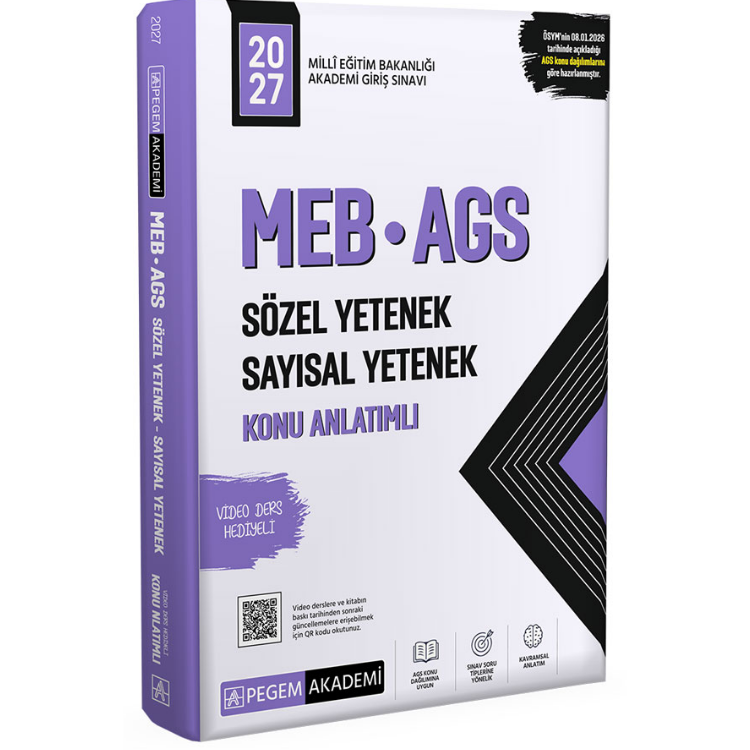 2027 MEB-AGS Sözel Yetenek-Sayısal Yetenek Konu Anlatımlı- Pegem Yayınları