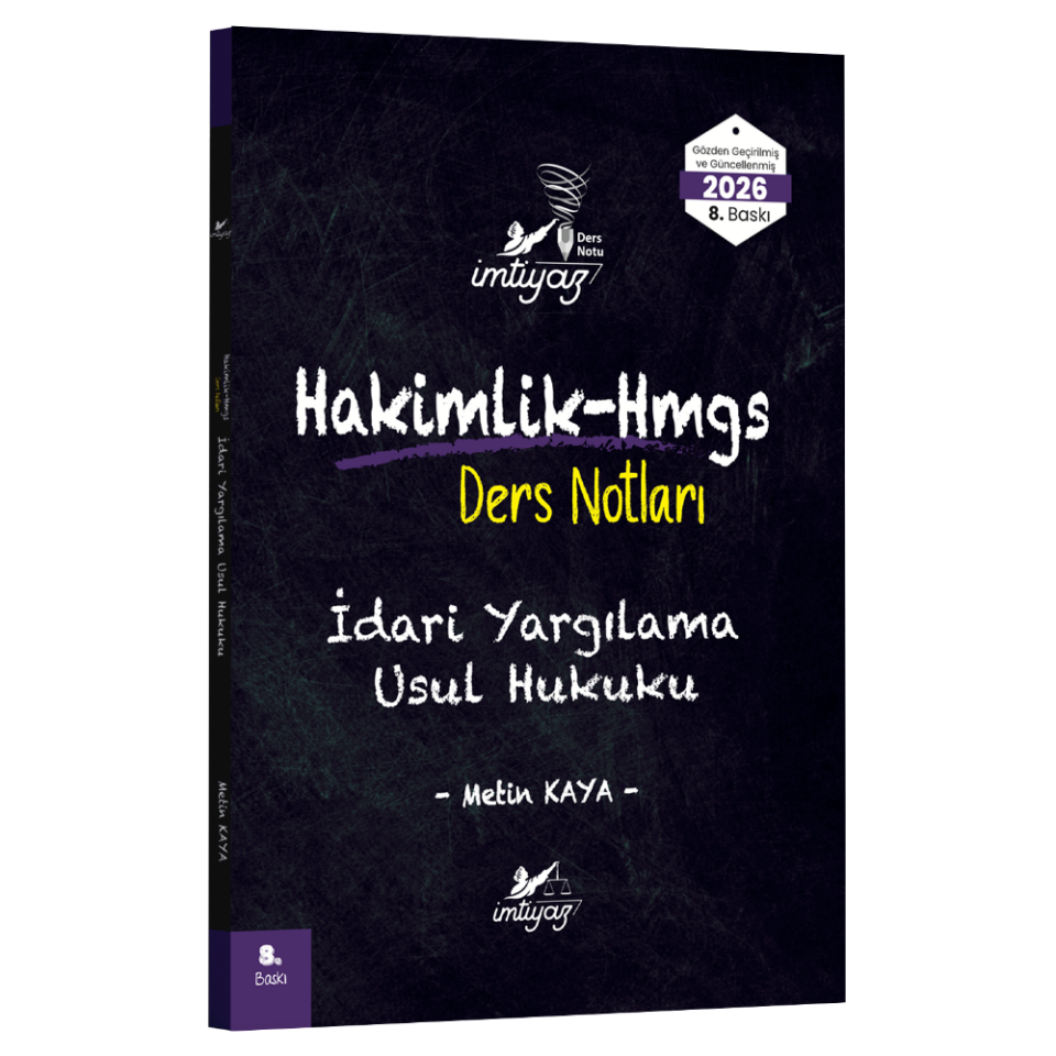 İdari Yargılama Usul Hukuku Ders Notları 2026- İmtiyaz Yayıncılık