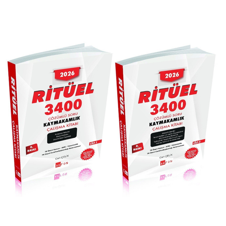 Ritüel 3400 Çözümlü Soru Bankası Can Çelik 8. Baskı 2026- Akfon Yayınları