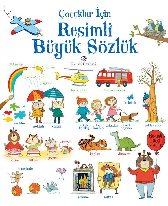 Çocuklar İçin Resimli Büyük Sözlük (Resimli 1000 Sözcük) Remzi Kitabevi