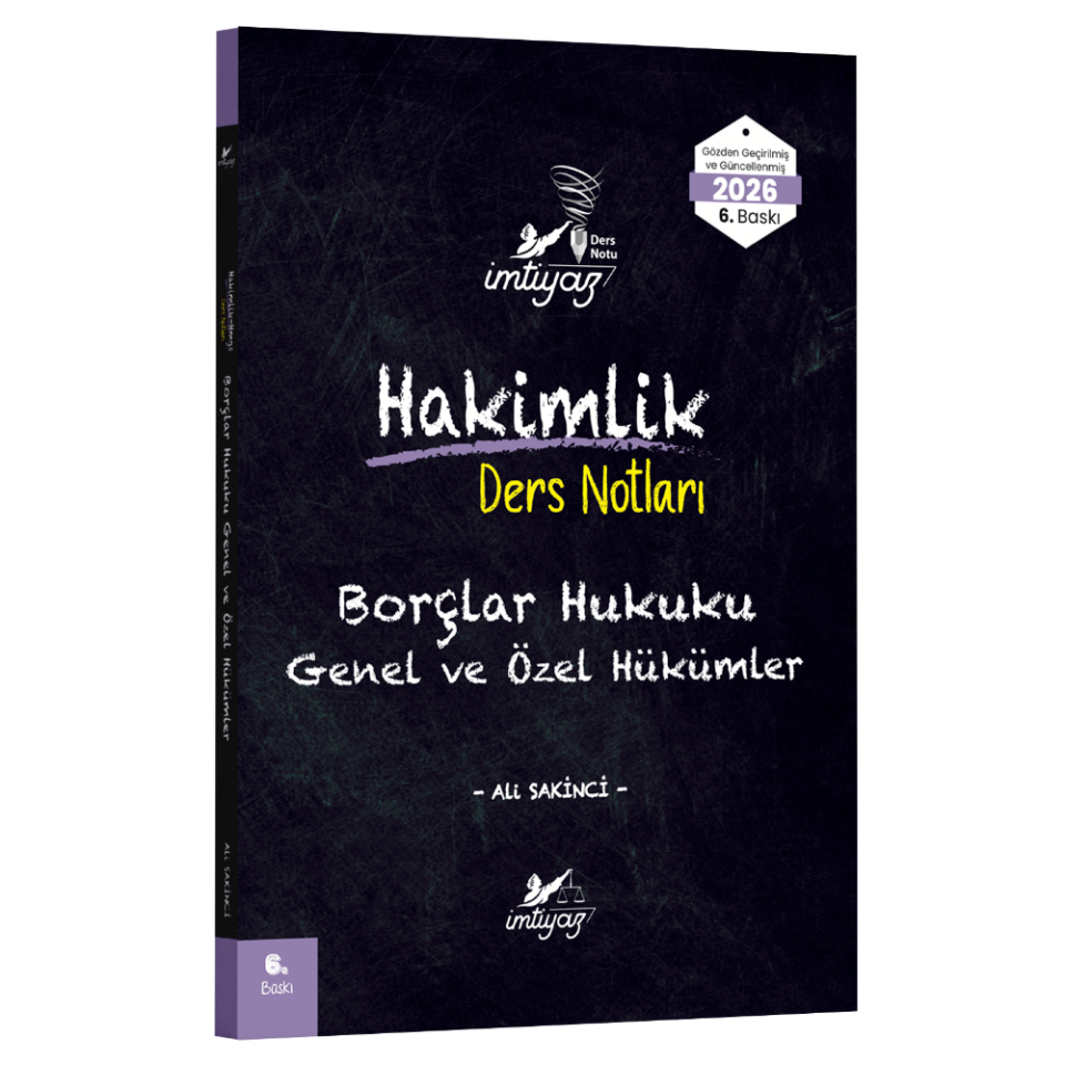 Borçlar Hukuku (Genel Hükümler-Özel Hükümler) Ders Notları 2026- İmtiyaz Yayıncılık
