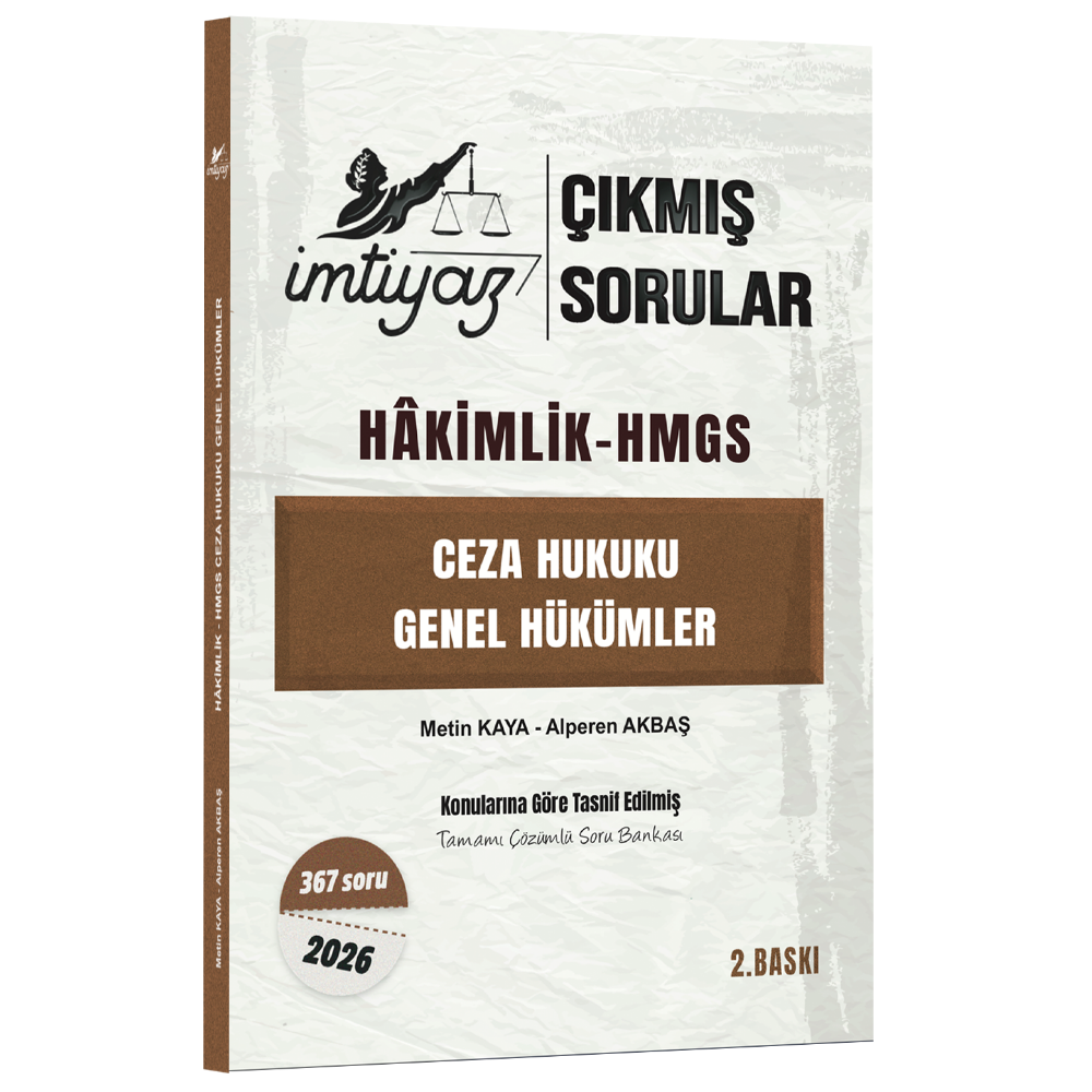 Ceza Hukuku Genel Hükümler - Çıkmış Sorular 2026- İmtiyaz Yayıncılık