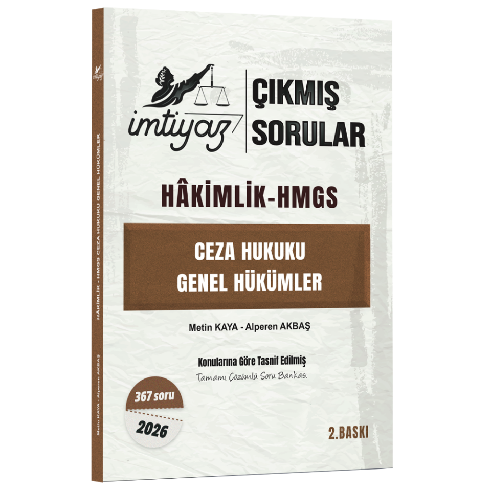 Ceza Hukuku Genel Hükümler - Çıkmış Sorular 2026- İmtiyaz Yayıncılık
