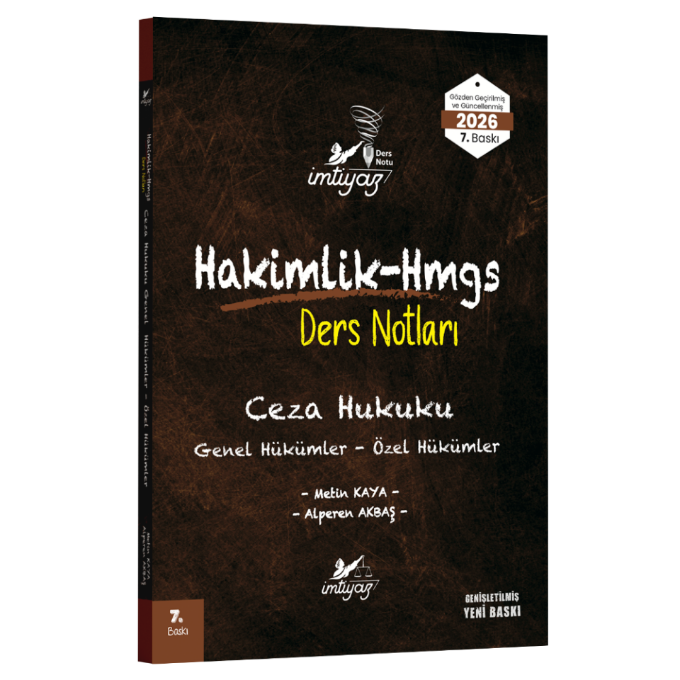 Ceza Hukuku (Genel Hükümler - Özel Hükümler) Ders Notları 2026 - İmtiyaz Yayıncılık