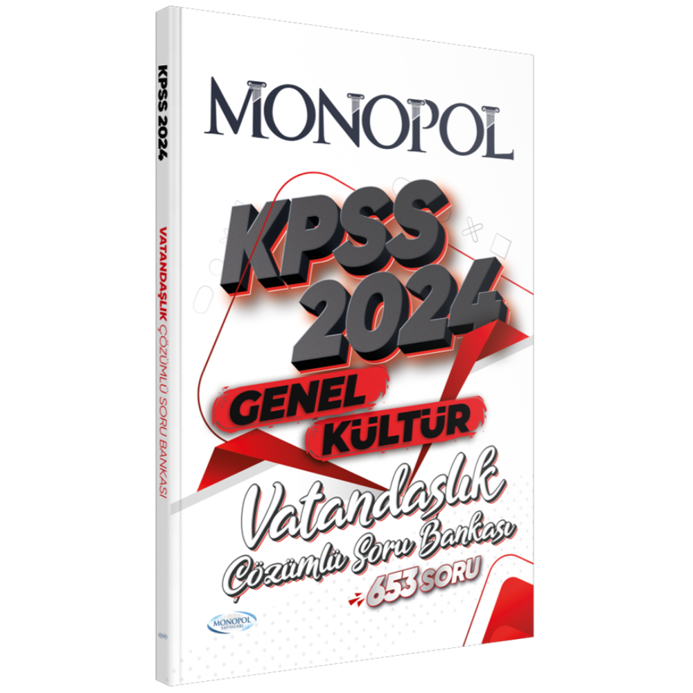 2024 KPSS Vatandaşlık Soru Bankası Çözümlü Monopol Yayınları
