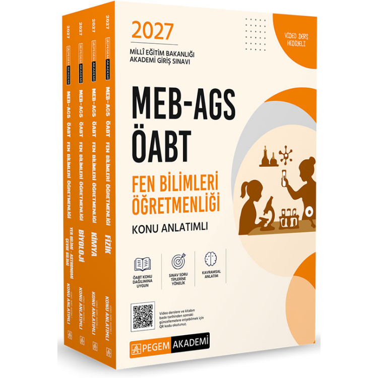 2027 MEB-AGS ÖABT Fen Bilimleri Öğretmenliği Konu Anlatımlı Modüler Set-Pegem Yayınları
