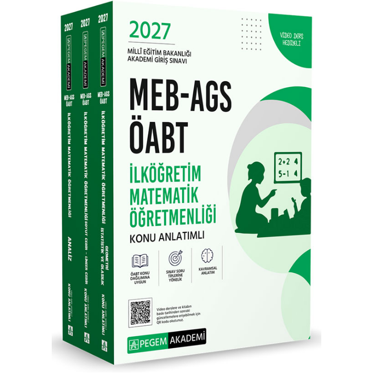 2027 MEB-AGS ÖABT İlköğretim Matematik Öğretmenliği Konu Anlatımlı-Pegem Yayınları