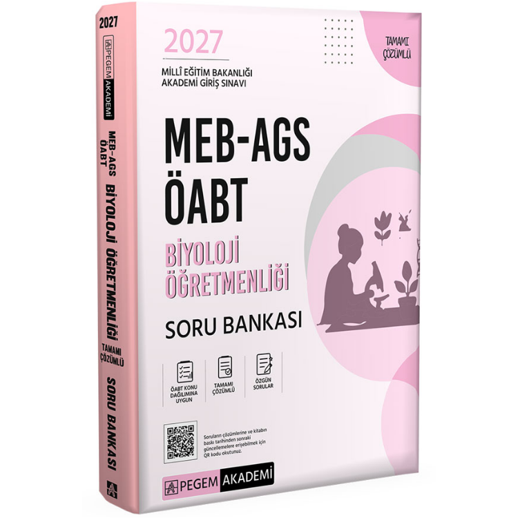 2027 MEB-AGS ÖABT Biyoloji Öğretmenliği Soru Bankası- Pegem Yayınları